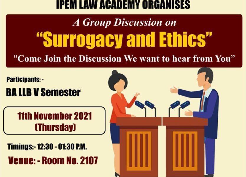 Group discussion on “Surrogacy and Ethics” (10.11.2021)