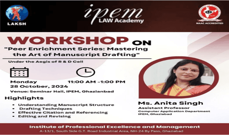 Workshop on Enhancing Manuscripts for writing, citing and referencing