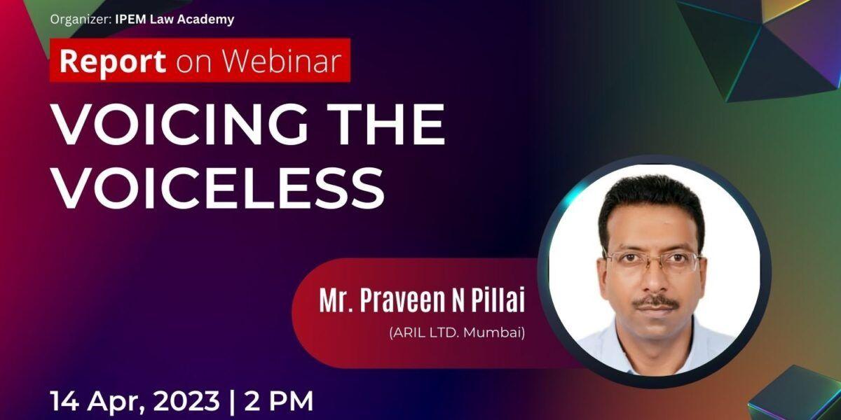 Webinar on Voicing the Voiceless