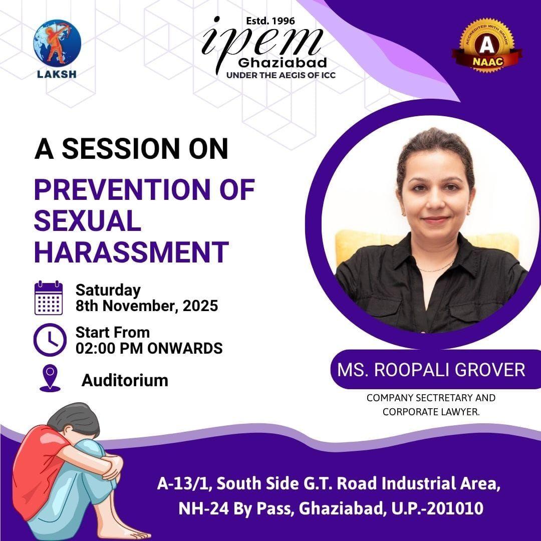 A Session on Prevention of Sexual Harassment (POSH)
