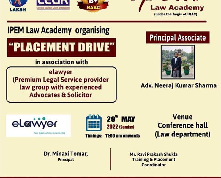 Placement Drive for LLB and BALLB Final Year Students